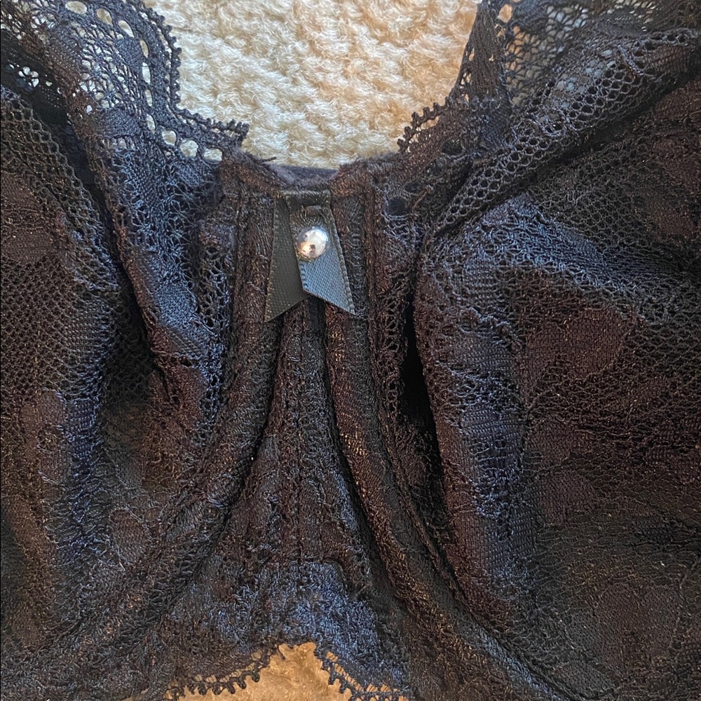 Freya brand NWT size 30G(us 32DDD) black with pink straps - Picture 2 of 7